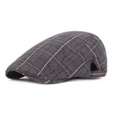 "Miller" Plaid Cotton Flat Cap