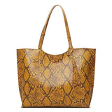 Fashion Snake Print Large Capacity Tote Bag Shoulder Bag