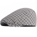 "Moreau" Plaid Wool Flat Cap