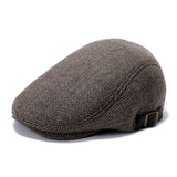 "Hansel" Herringbone Wool Flat Cap