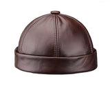 “Docker” real cowhide retro Beanies
