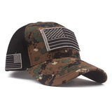 Flag camouflage sunshade casual grid baseball cap
