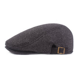 "Hansel" Herringbone Wool Flat Cap