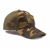 Flag camouflage sunshade casual grid baseball cap