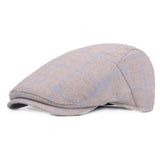 "Schneider" Plaid Cotton Flat Cap
