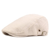 "Birmingham" Linen Flat Cap