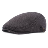 "Hansel" Herringbone Wool Flat Cap