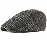 "Lefevre" Plaid Cotton Flat Cap