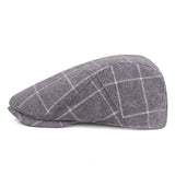 "Schneider" Plaid Cotton Flat Cap
