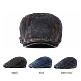 "Miller" Denim Cotton Flat Cap