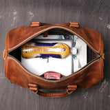 Fashion genuine leather casual crazy horse leather travel bags for weekender