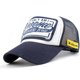 New patch Awesohle letters embroidered baseball net cap