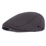 "Hansel" Herringbone Wool Flat Cap