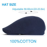 "Detroit" Casual Cotton Flat Cap