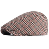 "Moreau" Plaid Wool Flat Cap