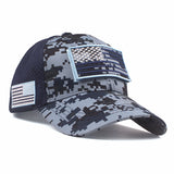 Flag camouflage sunshade casual grid baseball cap