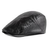 "Lewis" Classic Leather Flat Cap