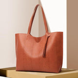 Fashion wave snake pattern handbag