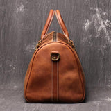 Fashion genuine leather casual crazy horse leather travel bags for weekender
