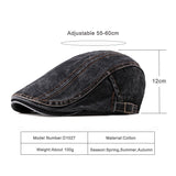 "Miller" Denim Cotton Flat Cap