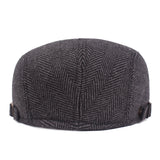 "Hansel" Herringbone Wool Flat Cap
